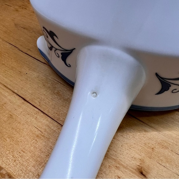 Noritake Progression China “Blue Haven” Gravy Boat Bowl Handle 2 Spouts Floral - Picture 5 of 13